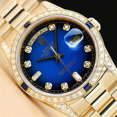 replica rolex presidential blue face diamond|kennedy rolex day date 40.